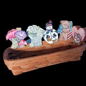 Lot of 6 Wooden Basket/Planter Seasonal Accessories